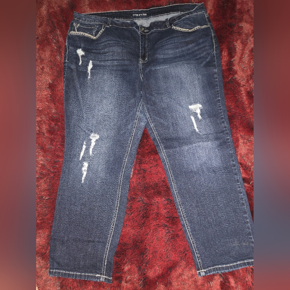 Maurice's Cropped Skinny Jeand Sz 24